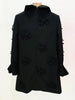 High Street Designer Women's Flare Sleeve 3D Flowers Appliques Dress