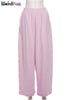Y2K Casual Wide-Leg Pants Women Autumn Loose Simple Basic Pocket High Waist Trousers Corduroy Streetwear Long Bottoms