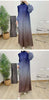 Prom Dress For Women Gradient Long Sleeves Maxi Pleated Print Dresses Spring Female Clothing 2DA3612
