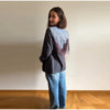 Women Oversized Blazer Back Bandana Paisley Patchwork Fringe Tassel Long Sleeve Lapel Gray Suit Jacket Vintage Streetwear