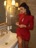 Solid O Neck Cut Out Women Bodycon Long Sleeve Dresses Chic Sexy Club Outfits Skinny Female Bodycon