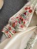 Runway Designer Dresses Women Stand Neck Long Sleeve Floral Print With Belt Boho Holiday Dress Flower Long Robes