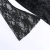 Elegant Mall Gothic Women Evening Dresses Grunge Aesthetic E-girl Velvet Midi Dress Lace Splice Sexy Split Alt Outfits