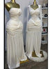 Women Stacked Ruched Draped High Split Pleated Maxi Long Bodycon Dress Holiday Birthday Club Party Evening Dresses
