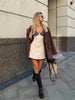Lace Camisole Dress For Women's Casual High Waist V Neck Ruffle Short Dresses Street Vintage Party Elegant Dress