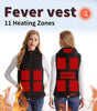 Women's Winter Smart Heated Vest, 11-Zone Heated Vest, USB-Powered Solid-Color Hooded Jacket, Casual, Sports, and Outdoor Warmth