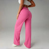 High Waisted Yoga Pants for Women, Loose Wide Leg Workout Trousers with Pockets for Running and Outdoor Exercise