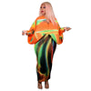 Elegant Women Pleated Patchwork Double Wear Batwing Long Sleeve V-neck Bodycon Midi Maxi Long Dresses Vestidos