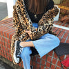 Europe America Women's Leopard Fur Coat Longer Casual Loose Fur Overcoat Large Size Warm Windbreake Plush Coat