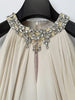 wedding socialite long dress, evening gown, women's dress, celebrity studded diamond long sleeve party dress