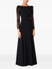 Diamonds Beaded Sequins Formal Evening Dress Lace Long Sleeves Mermaid Women's Gowns Trumpet Elegant Wedding Party Dress