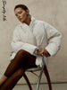 Women Stand Collar Puffer Cotton Coat Loose Long Sleeve Warm Waist Tie Belted Coats Casual Chic Thick Winter Commute Outfit