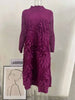 High End Pleated Dress For Women Turtleneck Long Sleeves Tassel Elegant Style Ladies Holiday Clothing Spring 2R7632