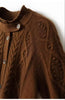 100% pure cashmere cardigan women's winter coat thickened loose knit sweater coat