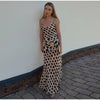 Women Chic Vacation Outfits Leopard Print Sheer Chiffon Shirt Casual Turn-down Collar Mini Dress & Detachable Scarf