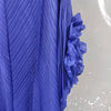 Wine Red Pleated Dress For Women Flower Sleeves Female Evening Party Elegant Clothing Ladies 2DB1827