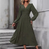 Dresses Woman Fall and Winter: Off-Shoulder Lantern Sleeve Pleated Long Dress Tops Skirts Y2k Clothes