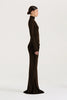 Autumn Long Sleeve Sexy Maxi Dress Women Hollow Out Turtleneck Ruched Bodycon Club Party Long Dresses Female