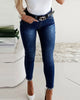 Pencil Pants High Waist Stretchy Skinny Jeans Denim Trousers Women