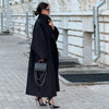 Black Stand Collar Trench Coat Women Casual Long Sleeve Single-breasted Loose Windbreaker Lady Autumn High Street Outwear