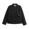 Autumn Jacket For Women Elegant Solid Quilted Coat Long Sleeve Single Breasted Outerwear Casual Maternity Outfit Tops