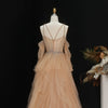 Mermaid Evening Dress with Detachable Sleeves Ruffles Overskirt Beaded Women's Formal Party Gowns SS123 Customized