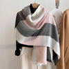 Plaid Scarf Winter Warm Cashmere Women Long Pashmina Foulard Female Scarves Lady Tassel Shawl Wraps Travel Poncho Blanket