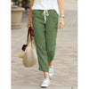 Autumn Cotton Women's Pants Y2K Black Drawstring Elastic Waist Casual Pants Female Loose Elegant Ladies Bottom