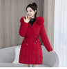 Winter Down Cotton Jacket Women Korean Cotton-Padded Thicken Warm Mid Long Hooded Parkas Slim Coat Female Casual Ladies Tops