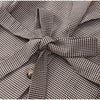 Women Plaid Shorts Set Lady Casual Lapel Long Sleeve Single-breasted Blazer Jacket Suit Vacation High Street Wear