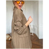Vintage Plaid Lapel Jacket Shorts Set Women Full Sleeve Belted Buttons Pockets Blazer Suit Autumn Lady Commute Street Outfit