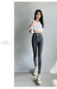 Women's High Waist Stretch Jeans Blue Black Gray and Versatile Multi-button Slim Denim Long Pants Female