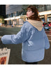 Winter Short Jacket Woman Parkas Thick Warm Spliced Hooded Parka Oversized Korean Loose Cotton Padded Outerwear