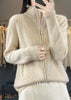 Knitted Cardigan Jacket Women Spring Autumn Flip Collar Female Appear Thin Long Sleeve Slim Ladies Sweater Coat