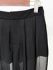 Designer Suit Set Women's Gauze Patchwork Beaded Blazer Chiffon Pants 2cs Set