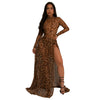 Women Set Street Leopard Print full Sleeve Bodysuit Tops + long Skirts Suits Party Street Two 2 Piece Dress Sets