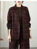 Checkered Blazer Suit For Women Spring And Autumn Korean Version Two-Piece Set Jacket Loose Harem Pants Oversized w1435