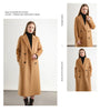 Women 100% Wool Peak Lapel Overcoat Belt Double-Breasted Autumn Winter Long Jacket Trench Coat Ladies Female Clothing #19