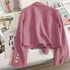 Blazer Women Short Jacket Spring Autumn Korean Casual Long Sleeved Chic Office Lady Blazers Clothing Female Top Coat