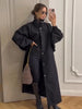 Elegant Minimal Trench Coat Sophisticated Office Commute Loose Long Maxi Overcoats Ladies Autumn Daily Street Fall Outerwear