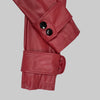 Autumn Winter Red Faux Leather Jackets Women Outwear Long Sleeves PU Leather Short Coats Outwear for Female