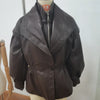 Solid PU Leather Jacket Women Turn-down Collar Zipper Front Puffy Sleeves Stylish Coat Spring Casual Lady Outerwear