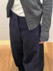 Retro American Curved Knife Navy Blue Wide Leg Straight Jeans Women Spring Autumn Casual High Waist Trousers Loose Casual Pants