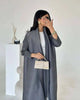 Solid Color Cardigan Long Robe Folded Windbreaker For Women Loose Casual Coffee Long Coat 2DB2952