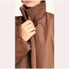 Detachable Triangle Shawl Long Puffer Coat Stand Collar Waist Tie Belt Button Solid Loose Women Coats Winter Commute Outfit