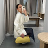 White Stand Collar Long Pant Suits Women Chic Solid Full Sleeves Single Breasted Loose Pants Set Lady Daily Street Outfit