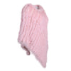 Women's 100% Real Natural Rabbit Fur Knitted Pullover Poncho Lady Cape Genuine Fur Shawl Warm One Size