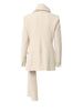 Women Apricot Irregular Big Size Elegant Blazer Scarf Collar Long Sleeve Jacket Spring Autumn 1DH4167