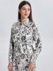 SS25 Women Floral Printing Satin Slip Dress Knitting Cardigan Elegant Skirt