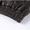 Street Waist Cinching Leather Jacket Women Loose Solid Stand Collar Zipper Pocket Jackets Spring Lady Outwear